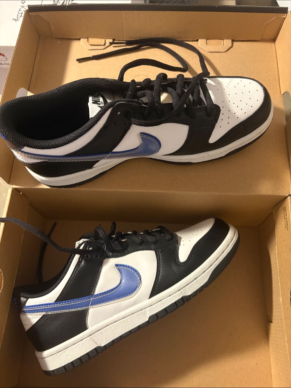 Nike Men’s Low-Top Sneakers - Black/White/Blue Swoosh